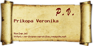 Prikopa Veronika névjegykártya
